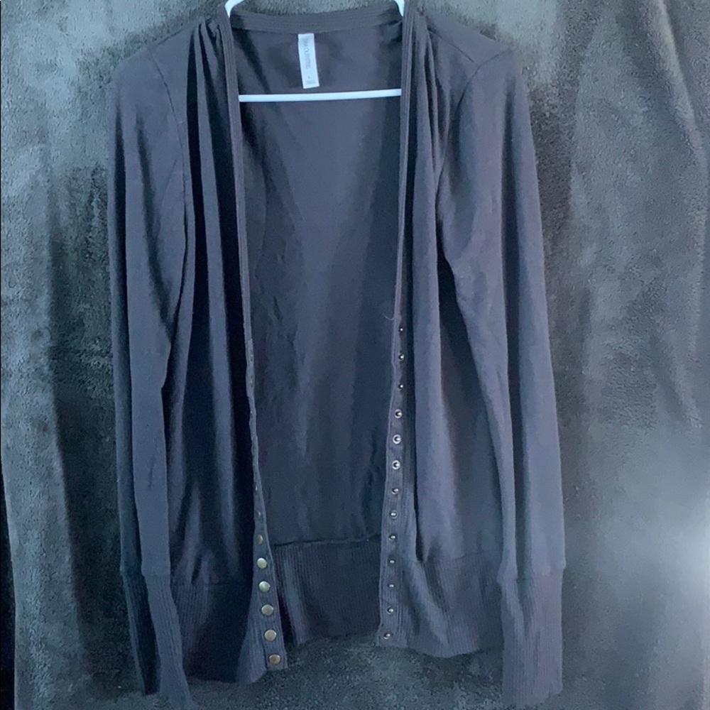 Brown Zenana Outfitters Button Up Cardigan